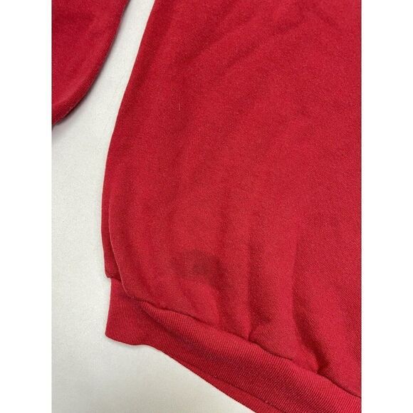 VINTAGE Jerzees Blank Crewneck Sweatshirt Men XL Red USA 90s - Picture 4 of 7